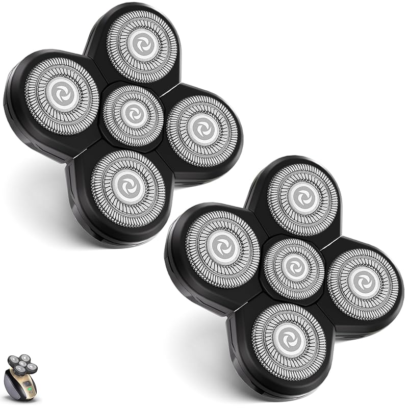Cabeças de reposição com 5 lâminas para barbeador elétrico UPTARD, compatíveis com Freebird, Freedom grooming e série Flex