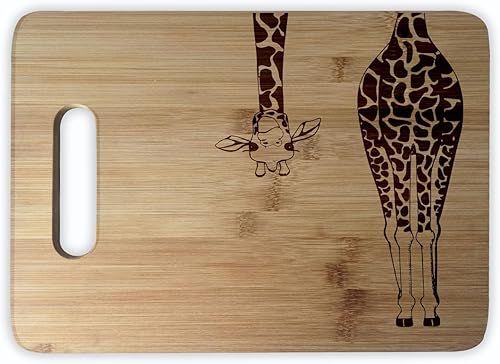 Giraffe Kitchen Cutting Board Wedding Gift Personalized Personalized Cutting Board Engagement Bamboo Cutting Board Chopping Block