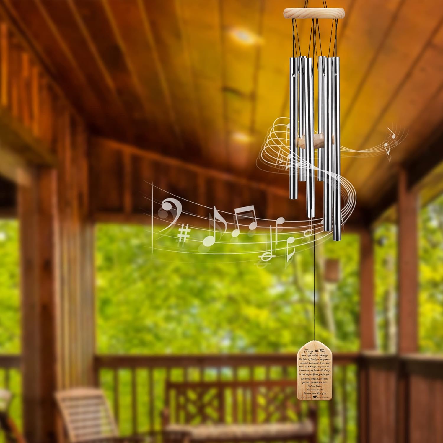 Mother of The Bride Gifts from Daughter - Wind Chime Keepsake, Thank You Mom Gift Ideas