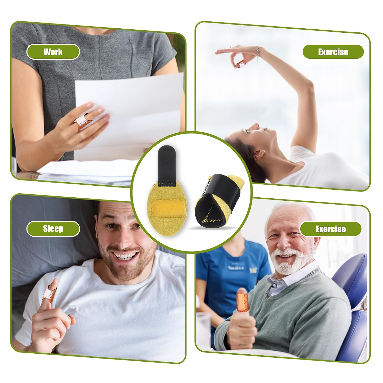 8 Pcs Trigger Finger Splints Single Straps Finger Splint Support Brace Kit Index Finger Support Finger Straightener for Broken Straightening Aarthritis Fits Thumb Middle Ring Index Pinky Finger