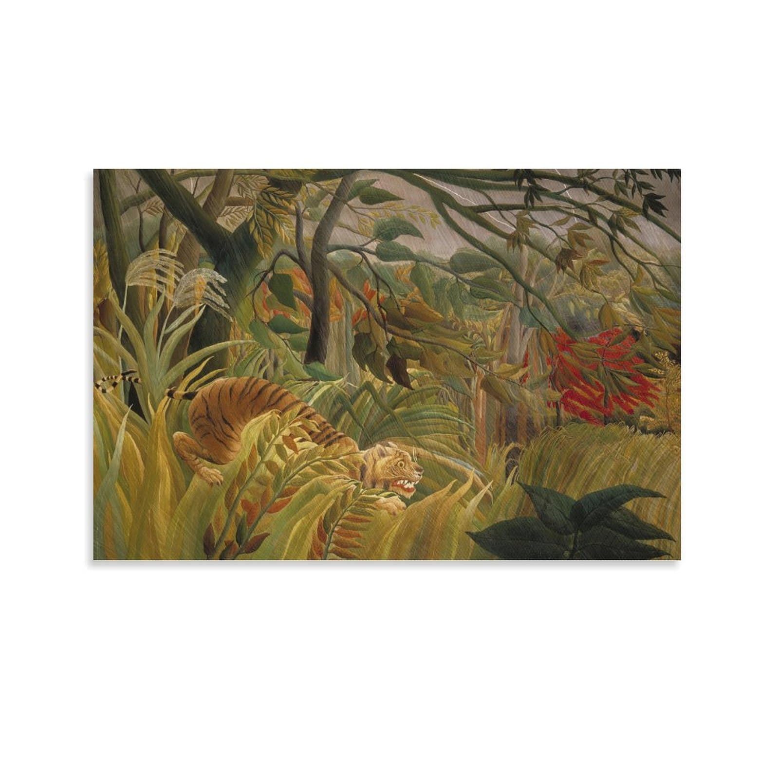アンリ・ルソー 「熱帯嵐のなかのトラ」 リトグラフ エディション
