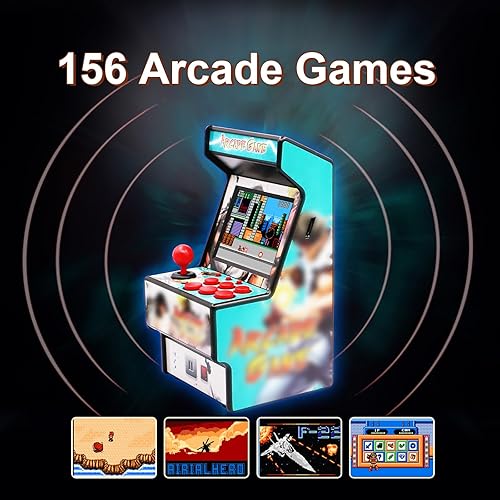 Miniatura 3 de EASEGMER Mini máquinas de juego de arcade para niños con 156 videojuegos portátiles clásicos de mano, pantalla de 16 bits de 2.8 pulgadas, juguetes