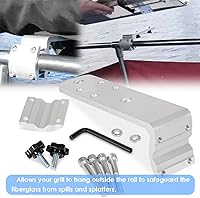 Vista 3 de 58182 Stow N' Go Soporte de montaje en riel para parrilla, compatible con cualquier parrilla Kuma y RV Boat Camping Interior/Fuera de borda 7/8" a