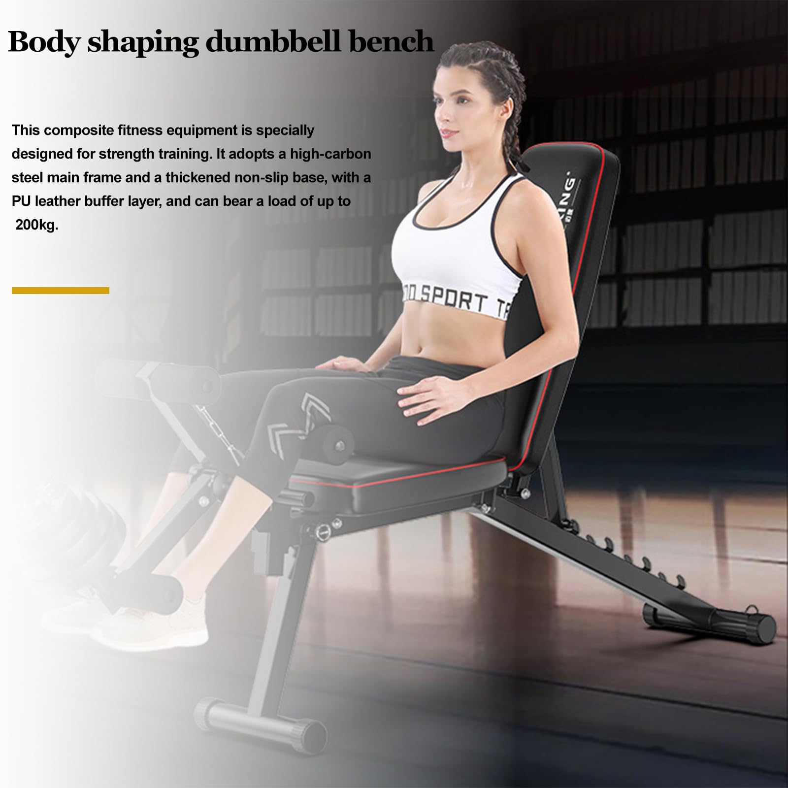 Panca Palestra Pieghevole Panca Regolabile Rullo massaggiante per Gambe 3D ad Alta Resistenza da 200 kg e Schiuma Comfort Multistrato per Cross Training, Riabilitazione e Home Fitness