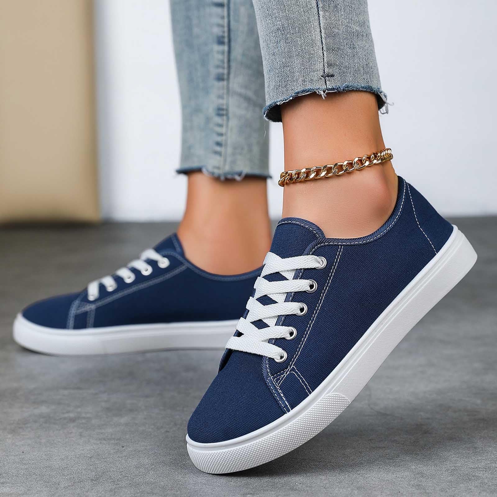 Scarpe Casual da Donna, alla Moda, Unisex, con Lacci, in Tela, comode, Piatte, Traspiranti, da Indossare Tutti i Giorni, per Donne e Uomini.