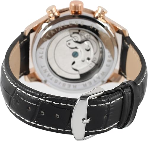 Miniatura 4 de forsining hombres automáticos de la vestido de lujo calendario día piel Banda Muñeca Reloj fsg583m3r1