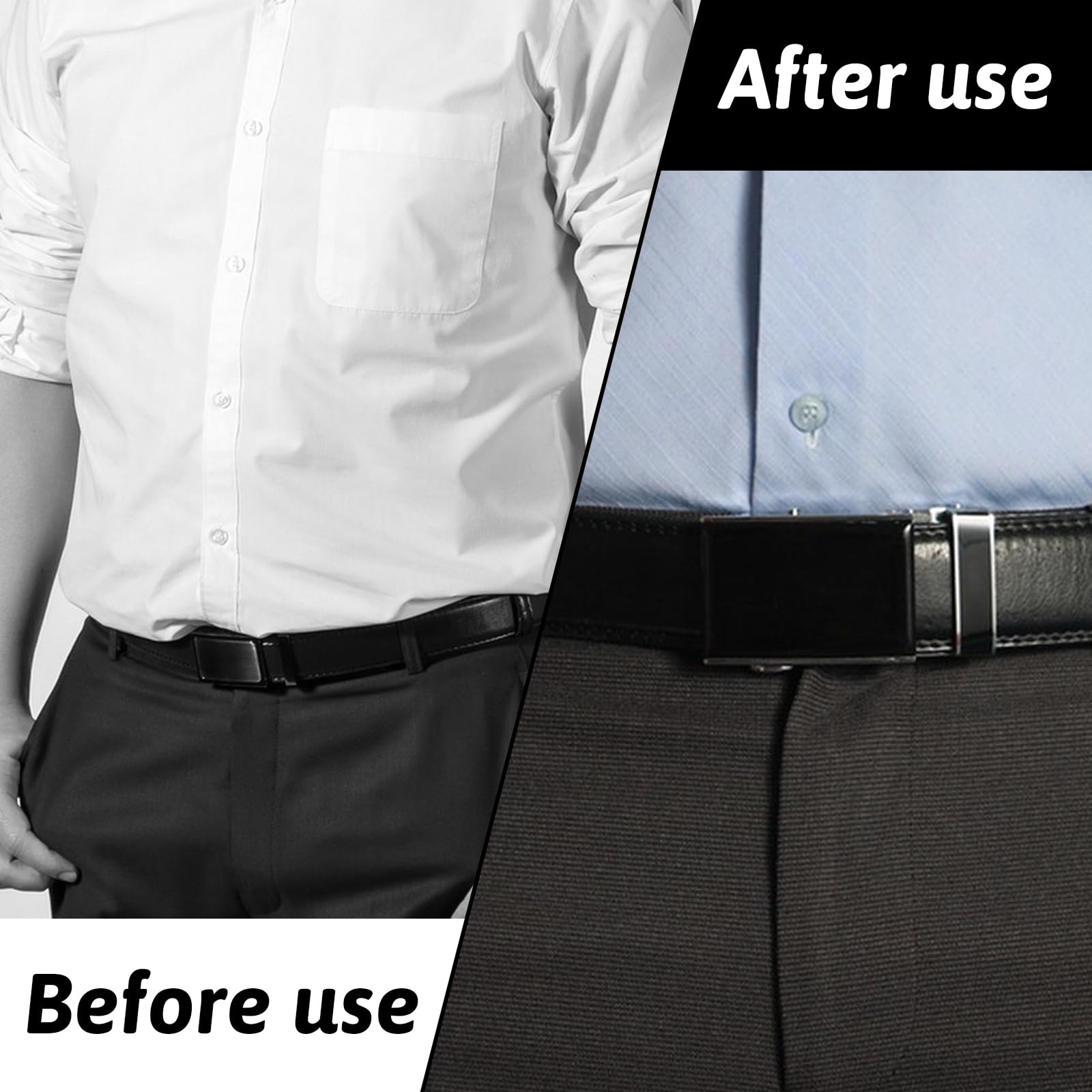 Xyembu 2 Pcs Mens Shirt Stays, Shirts Holders Belt, Adjustable Elastic Shirt Holders with Non-slip Clamps, Keep Shirts tucked in for Men and Women Dress (Black) 1