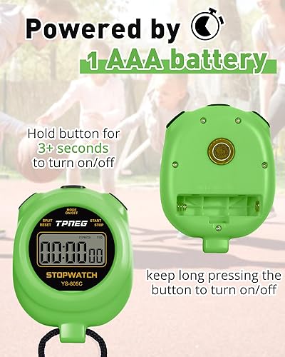 Miniatura 4 de Temporizador simple de cronómetro, fácil de usar, configurar, leer y transportar, pantalla grande, encendidoapagado, batería AAA, ideal para