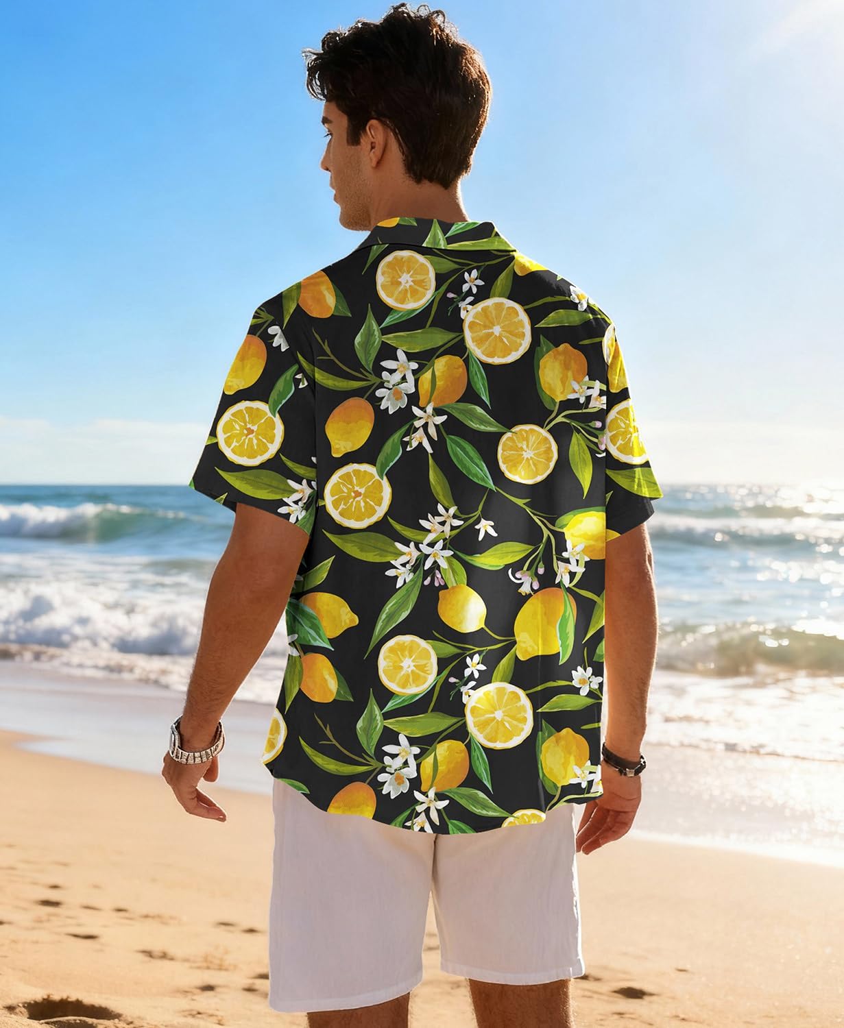 KYKU Men's Hawaiian Shirt Short Sleeve Tropical Button Down Casual Summer Beach Vacation Shirts - Image 3