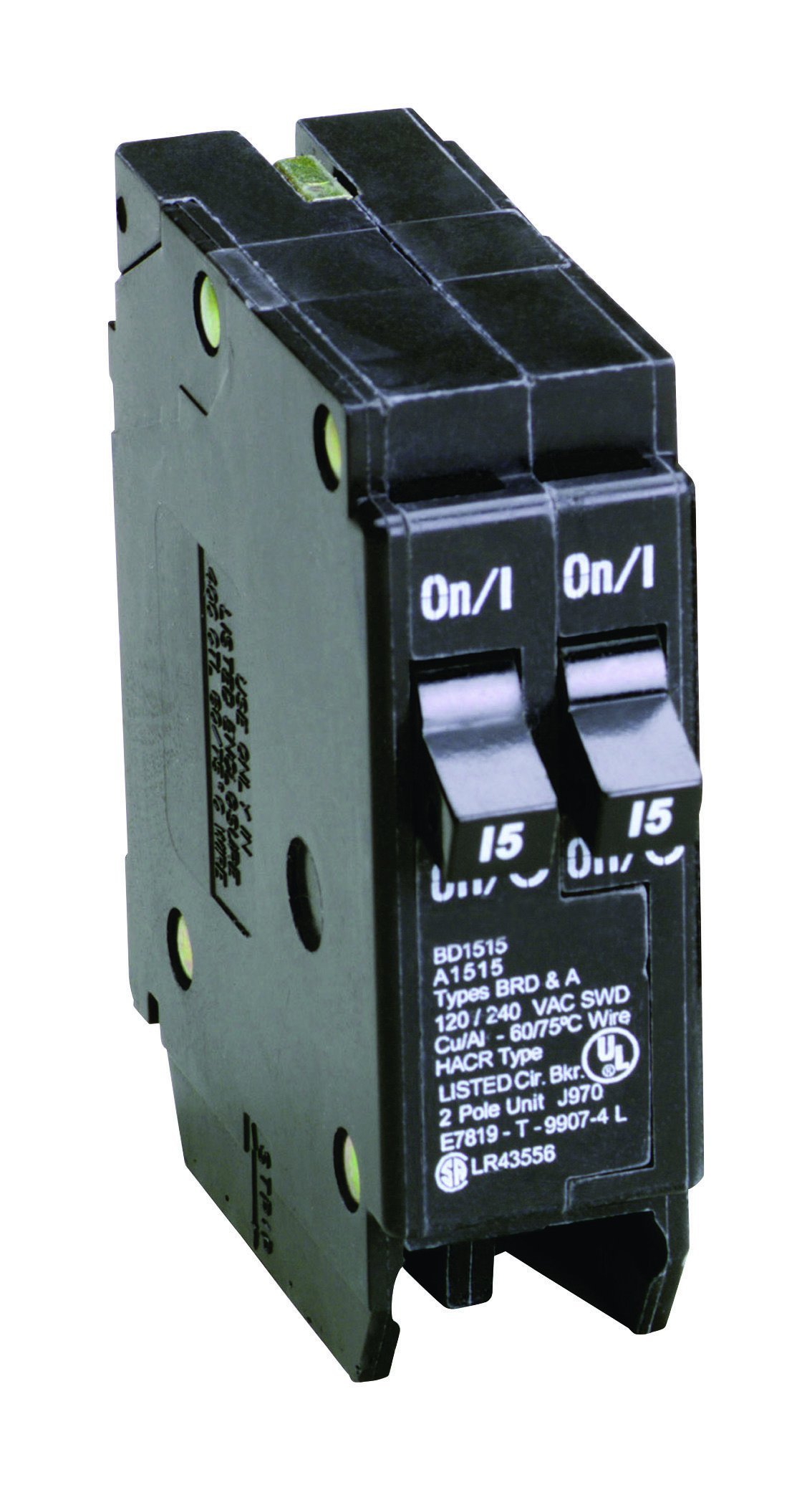 EATON CORPORATION CHBD1515 C-H BD1515 15-15A BD DUPLX 1P 120/240V, 3.00 L x 2.60 W x 0.90 H, Black