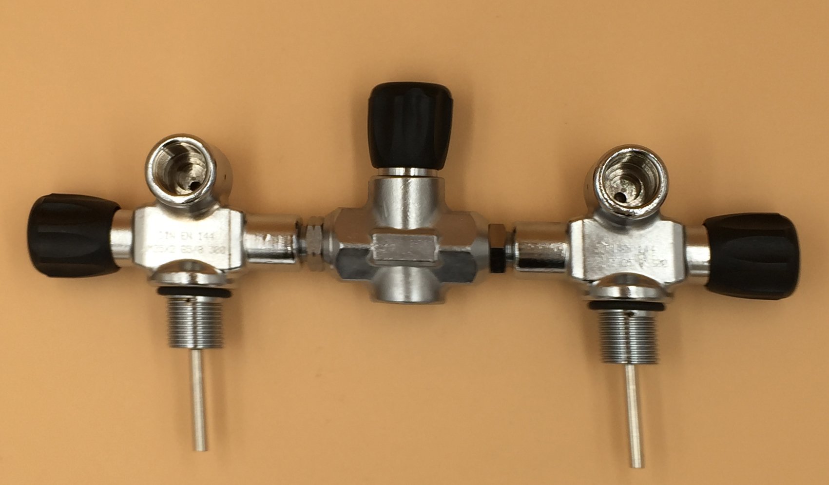 ponte 300bar, interasse 185 mm per aria compressa, bottiglie 171 mm M25 x 2