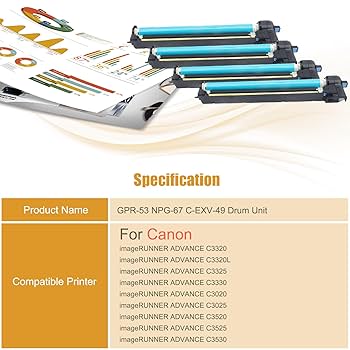 Amazon.com : GPR-53 NPG-67 C-EXV-49 Drum Unit Compatible for