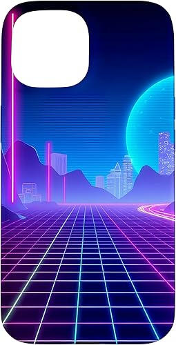 Miniatura 6 de Funda de arte para iPhone 16 Pro Vaporwave Synthwave Retrowave de los años 80 y 90