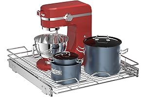 Pull Out Cabinet Organizer with Bottom Mount in Chrome Finish