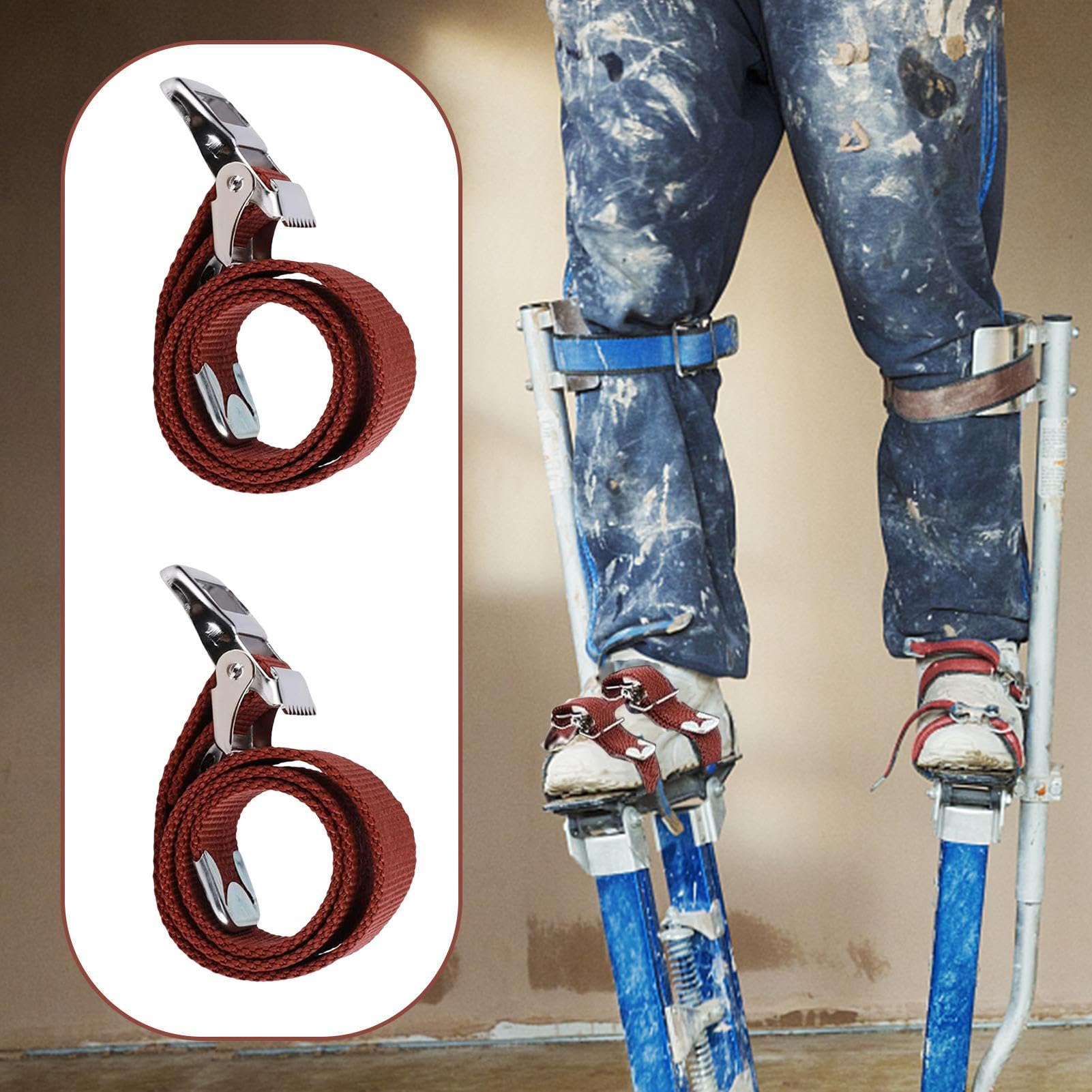 Arnés Para Zancos - Bandas Ajustables Protectoras Acolchadas Para Piernas - Para Proyectos De Renovación, Pintura, Construcción Y Trabajos En Techos