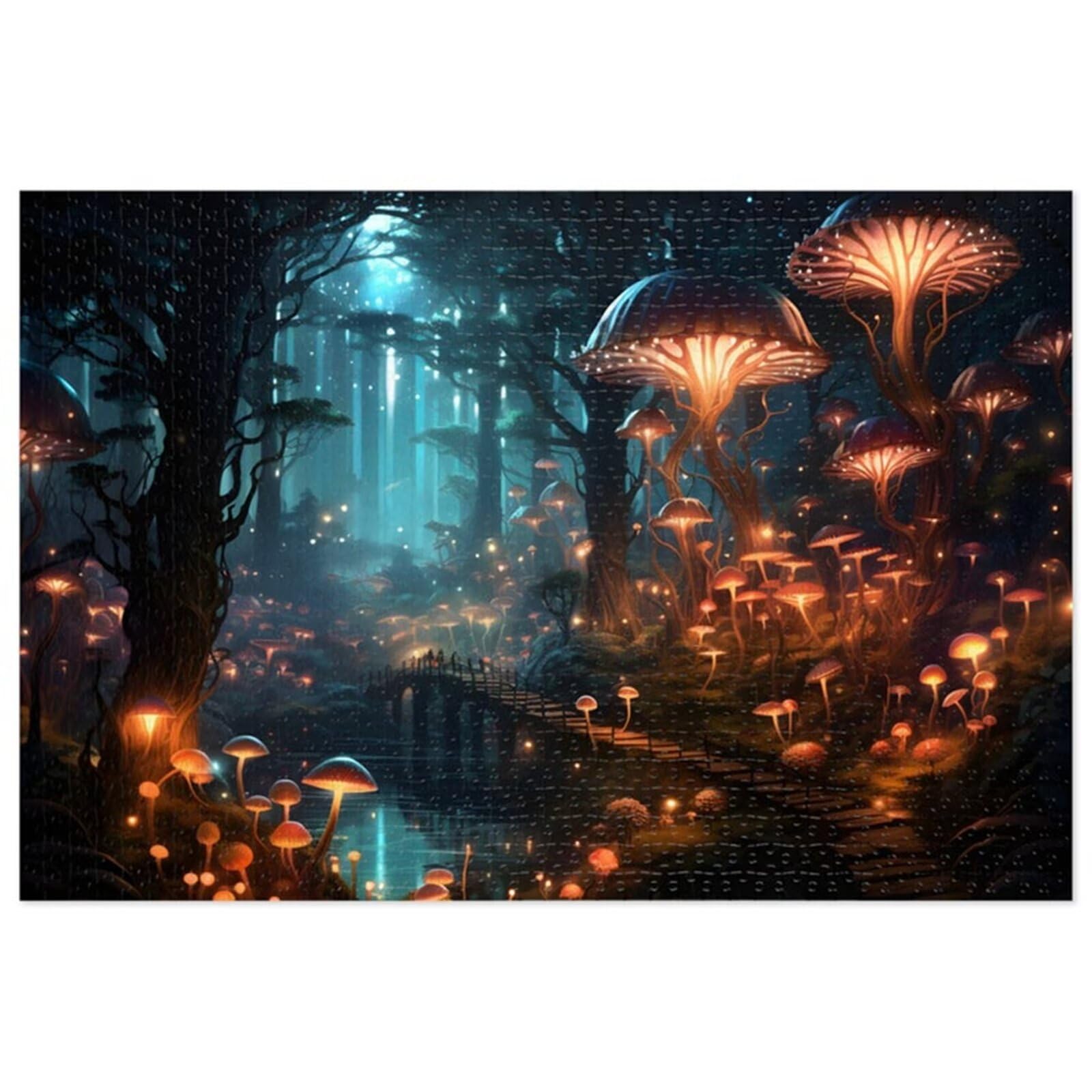 Puzzle 1000 Pieces Adultes Champignons Jungles Rêve 75 x 50 cm Puzzle Adulte Jeu éducatif défi Jouet Puzzle Impossible 1000 Pièces Puzzles