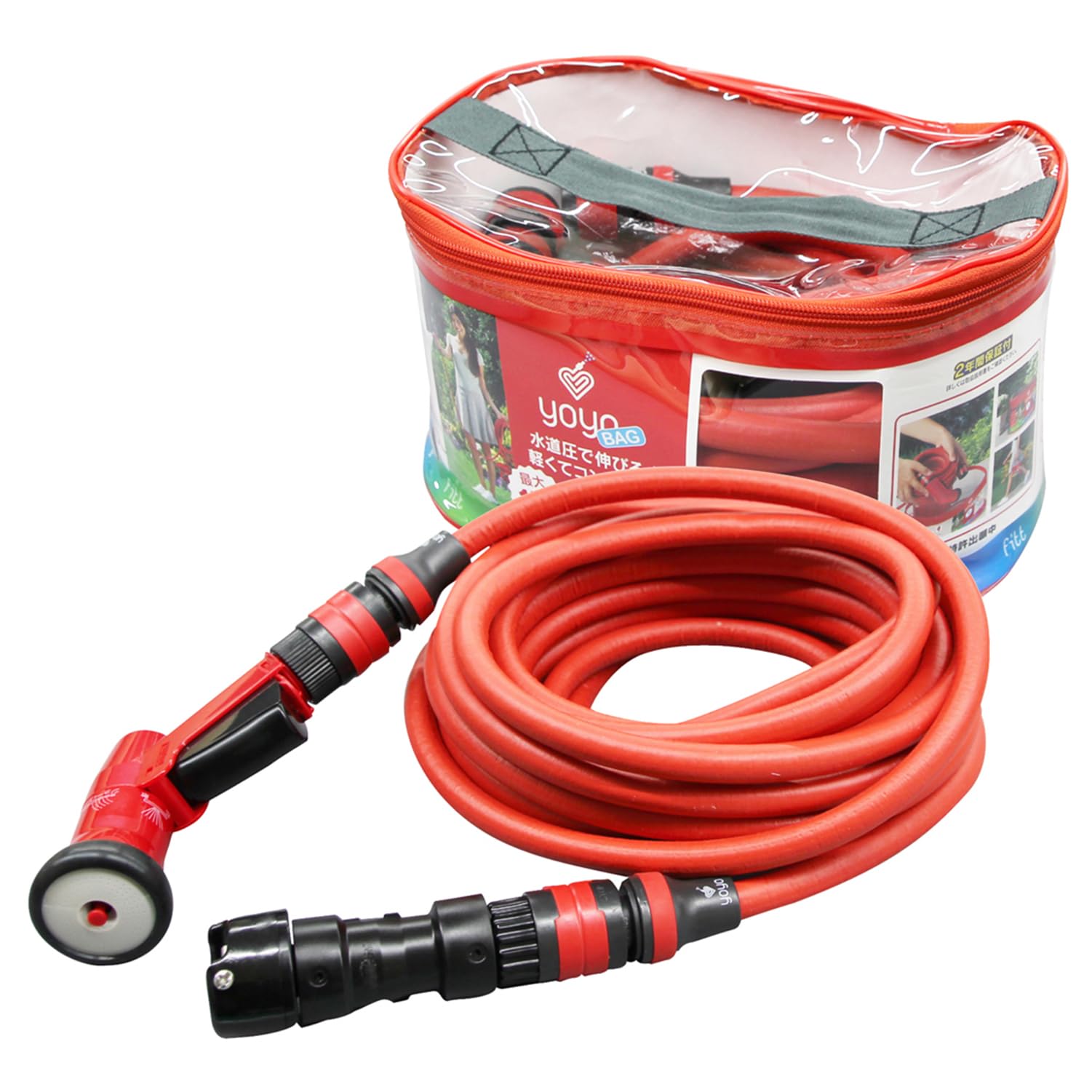 Amazon | トヨックス(TOYOX) 水道圧で伸びる散水ホース YOYO BAG 10m