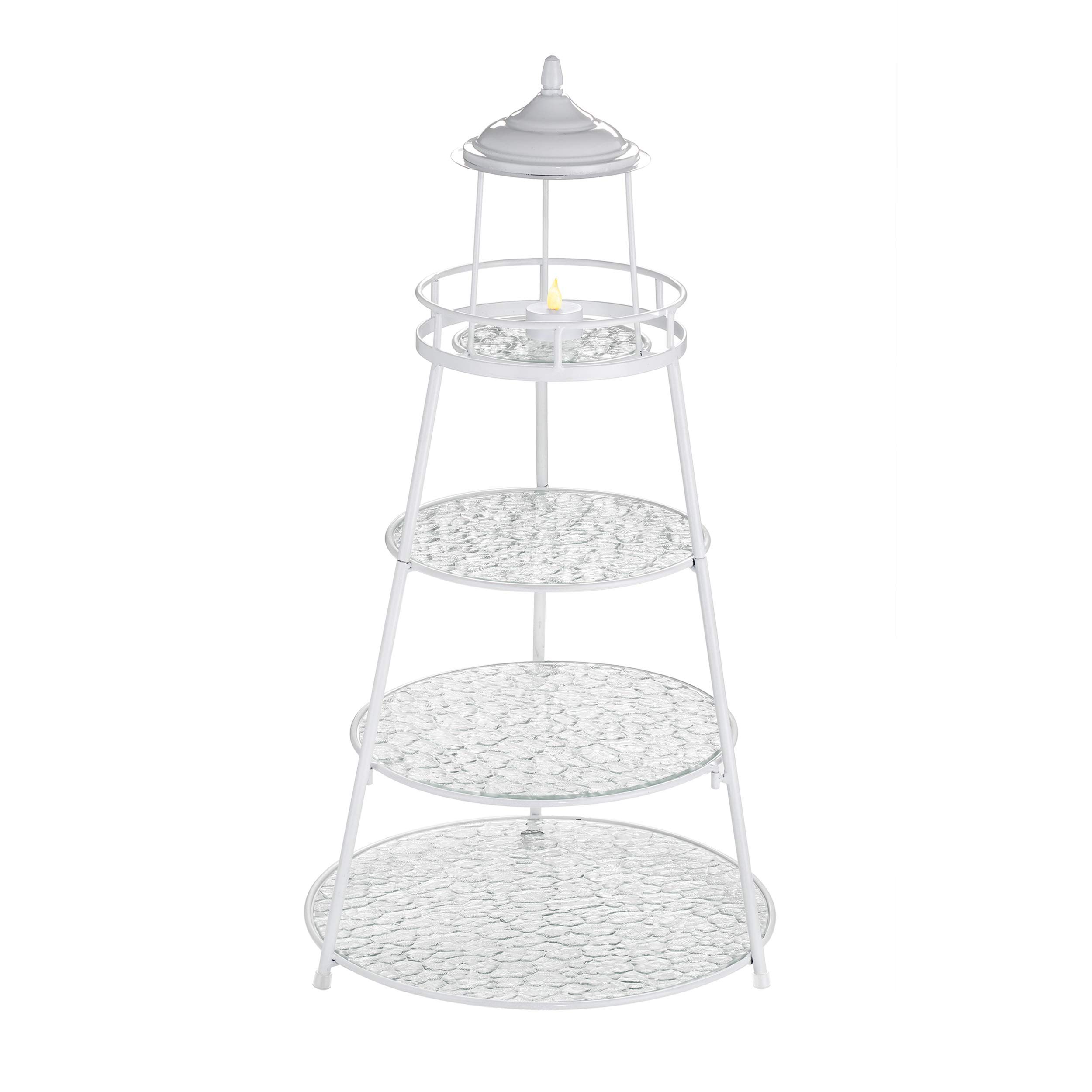 Artland Coventry Lighthouse 4-Tier Server, White