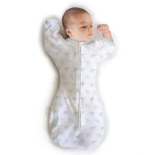 Miniatura 9 de Amazing Baby Saco de transición con mangas de media longitud y puños de manoplas, pequeña cebra, pequeño, 0-3 meses, 6-14 libras (mejor sueño para