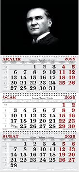 2026 Y l  Gemici Takvimi, Atat rk Temal , Duvar Takvimi