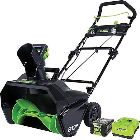 Greenworks Pro 80V 20 inch Snow Thrower with 2Ah Battery and Charger
