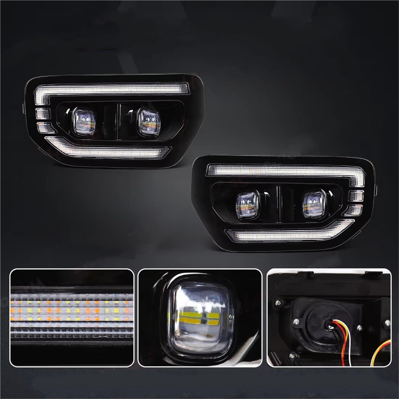 Compatible Con Ford Para T9 Para Tremor 2023 2024 Luz Antiniebla DRL Luces De Circulación Diurna Blanco Amarillo Luz Intermitente Coche Accessrioes