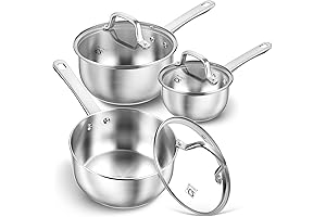 KOCH SYSTEME CS 18/10 Stainless Steel 6-Piece Saucepan Set