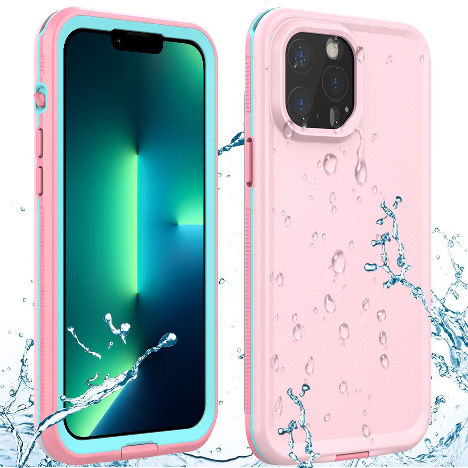 PINGTEKOR iPhone 13 Pro Max Waterproof Case,Retail Packaging,IP68 Full Sealed Snowproof Dustproof Shockproof Heavy Duty Protection Cover with Screen Protector for iPhone 13 Pro Max 6.7 Inch