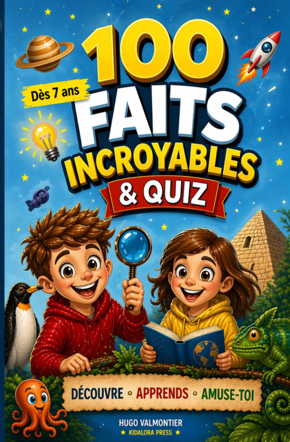 100 Faits Incroyables & Quiz pour les Enfants Curieux : Une collection drôle, surprenante et passionnante des choses les plus folles, étranges et vraies à découvrir avec quiz