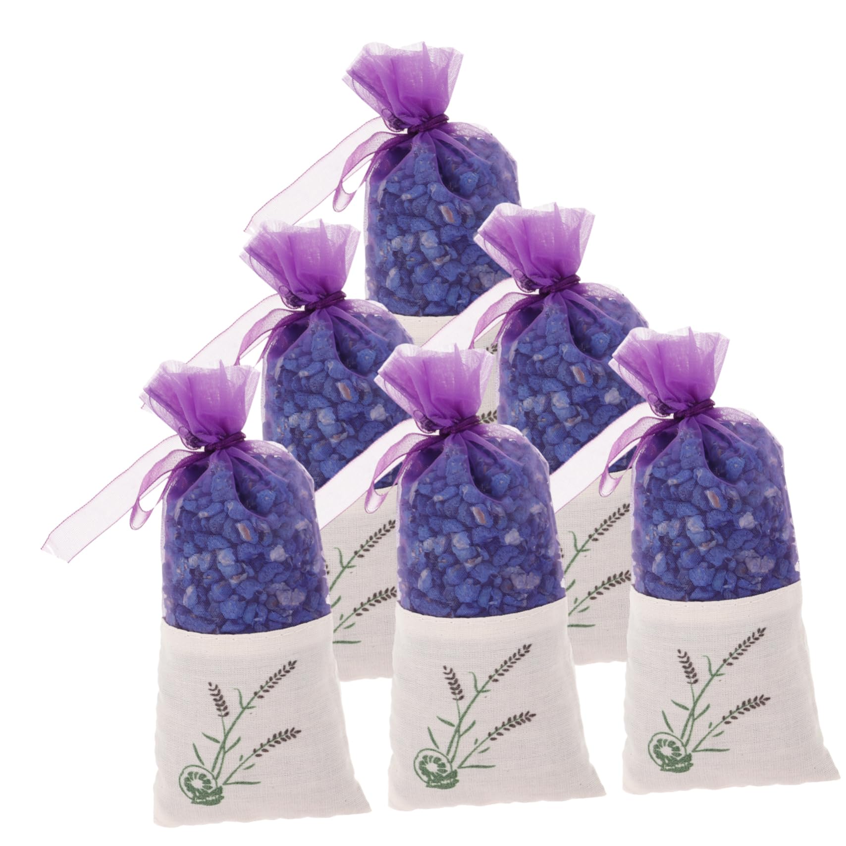 Confezione Da 6 Bustine Di Fiori Naturali Per Riporre Vestiti Deodoranti Per Auto Per Guardaroba Ufficio