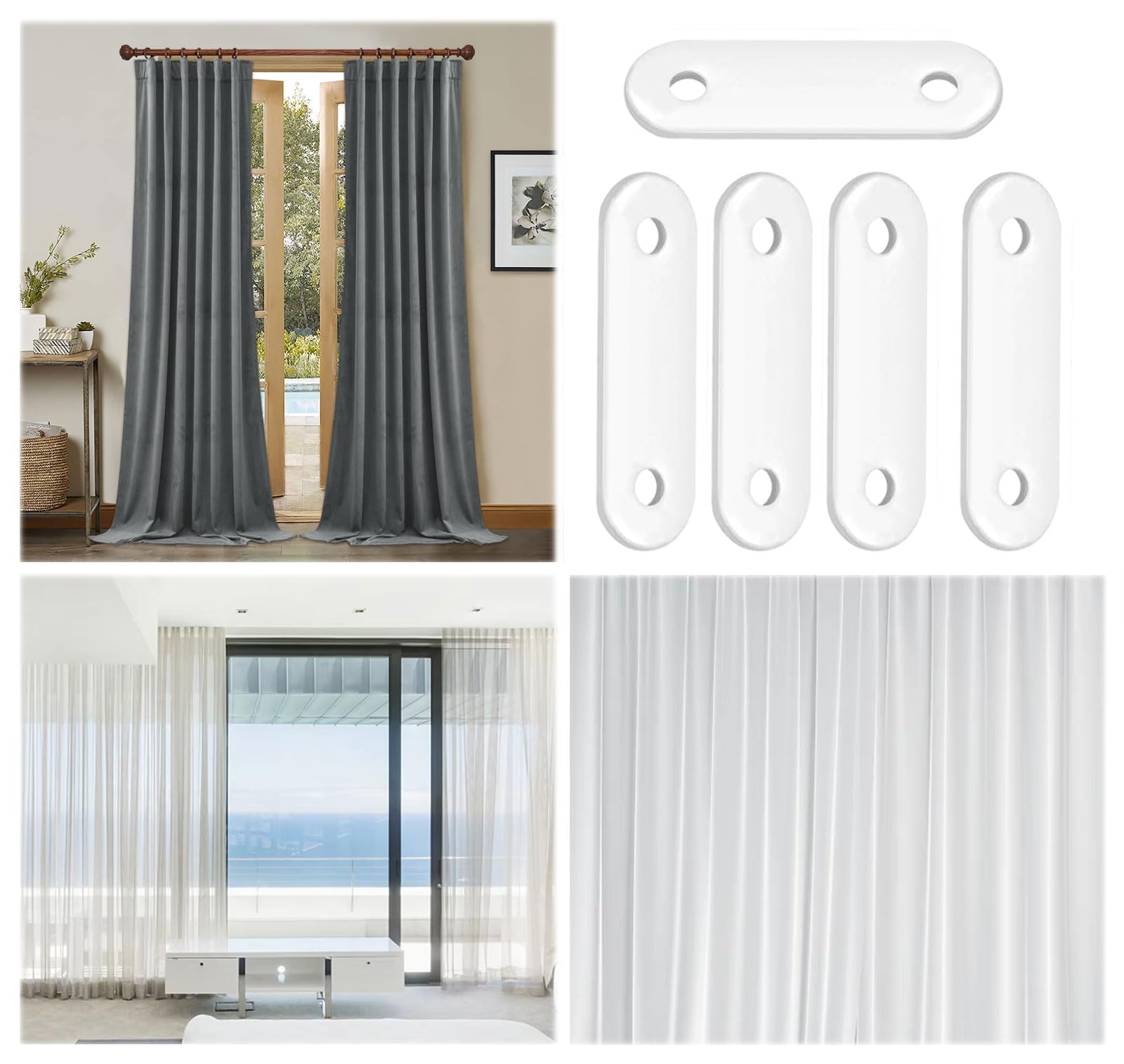 Pesi Per Tende 15 Pezzi - Piombo, Bianco, 28g Cadauno, Per Stabilizzare Tende E Tovaglie