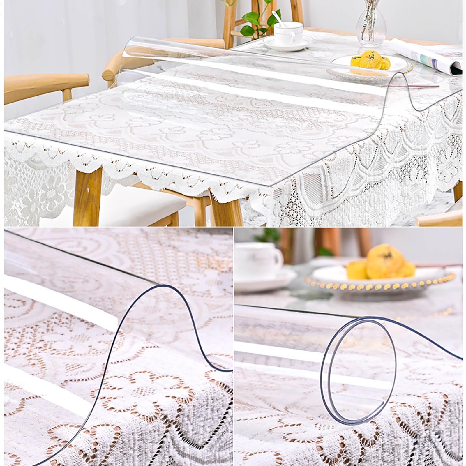 Tapis De Chaise De Bureau Transparent PVC 90x100cm 100x120cm 120x150cm 120x220cm Tapis De Protection De Sol pour Sols Durs Épaisseur 1,5mm Tapis De Fauteuil Roulant Glissement Facile pour Les Chaises