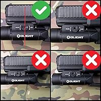 Vista 6 de Funda Kydex negra compatible con Glock 17 Olight PL-3 Valkyrie