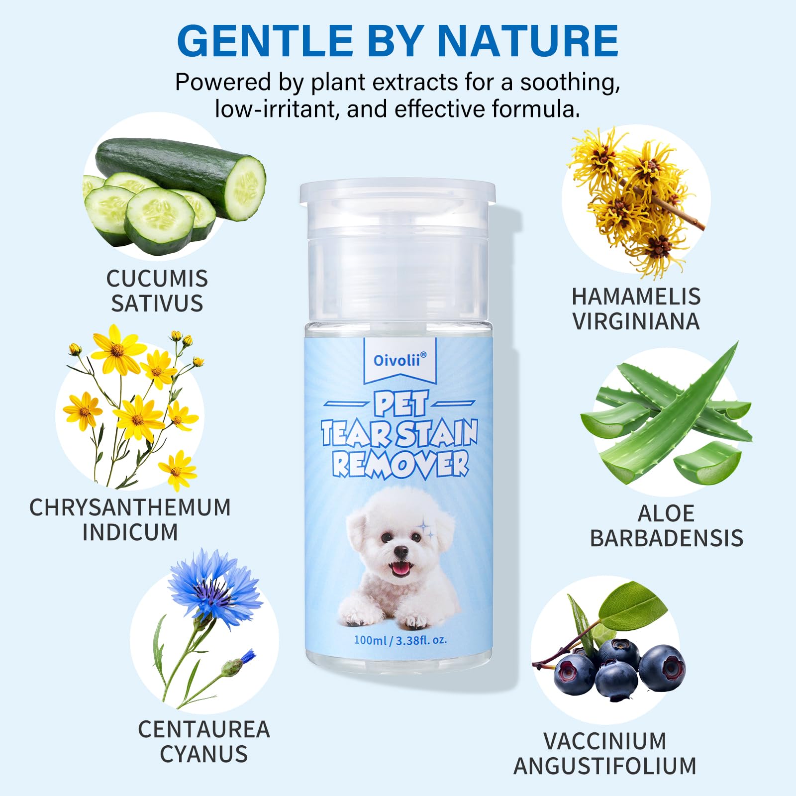 Oivolii Natural Tear Stain Remover Liquid for Dogs and Cats - Image 4