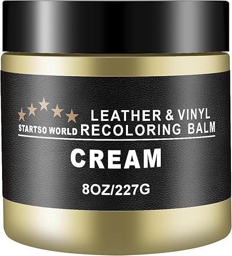 STARTSO WORLD Bálsamo de recoloración de cuero, kit de reparación de cuero crema para muebles, tinte de cuero, restaurador de color de cuero para