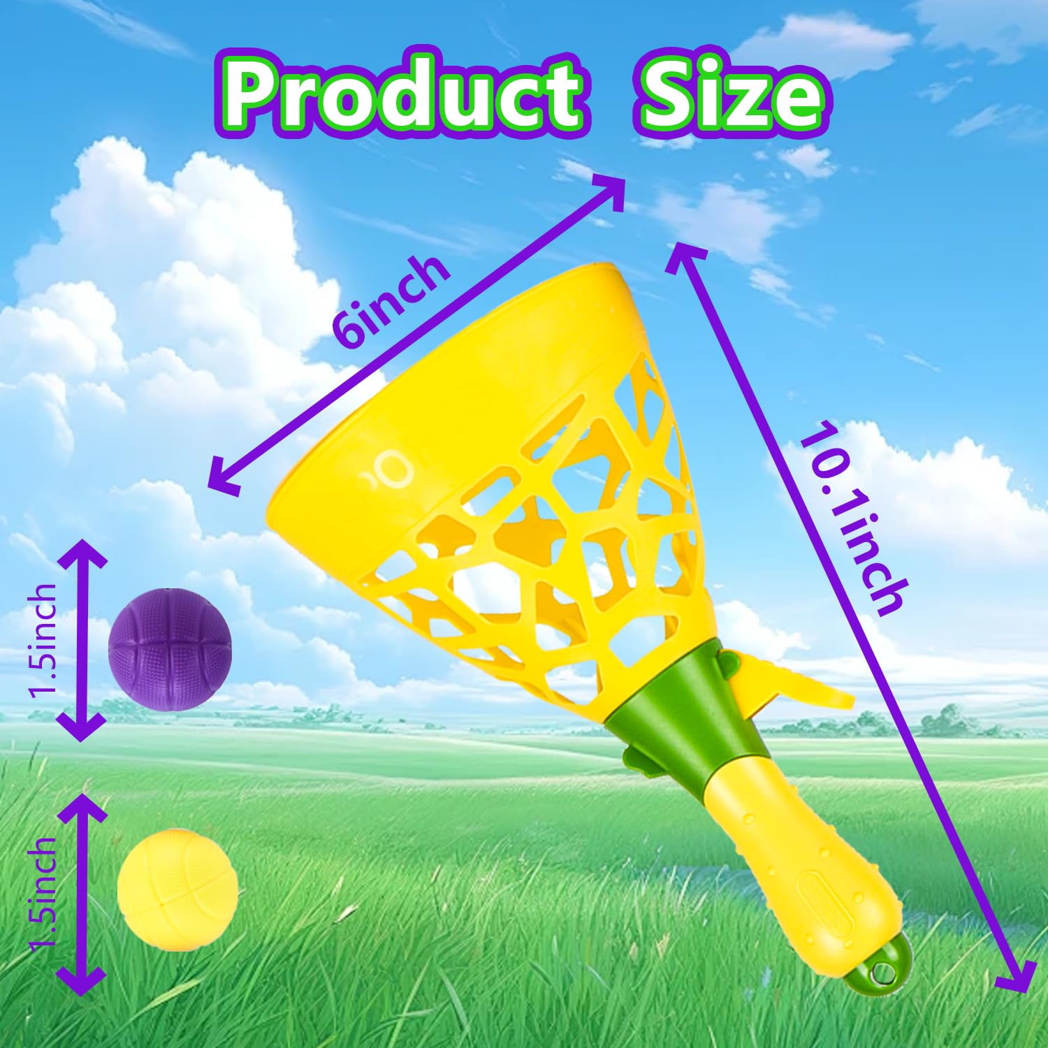 Lbsel attività di Gioco per Bambini all'aperto e al Coperto, Gioco di Cattura Flipper con 2 cestini di Lancio e 10 Palline, bomboniera per Festa di Compleanno per Bambini 4 5 6 7 8 10 12+