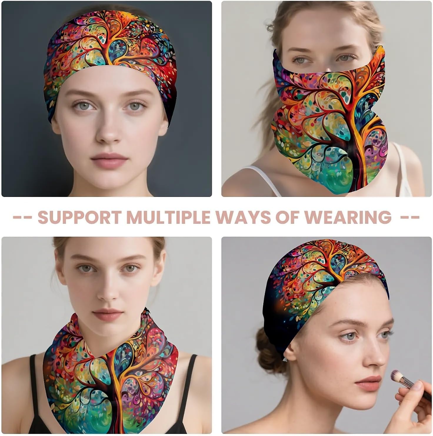 Pink Gold Marble Beanie Chemo Hat Cancer Headwear Skull Hat Knitted Hat Scarf Nightcap Skull Cap for Women Men - Image 2