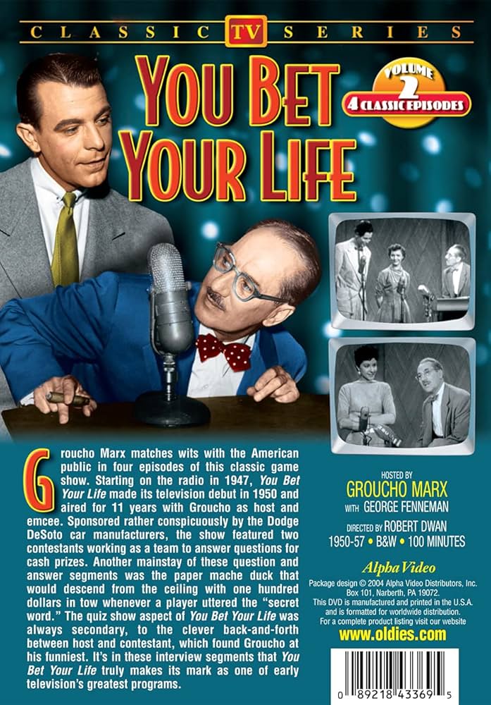Amazon.com: You Bet Your Life - Volume 2 : Robert Dwan, Groucho Amazon.com: You Bet Your Life - Volume 2 : Robert Dwan, Groucho