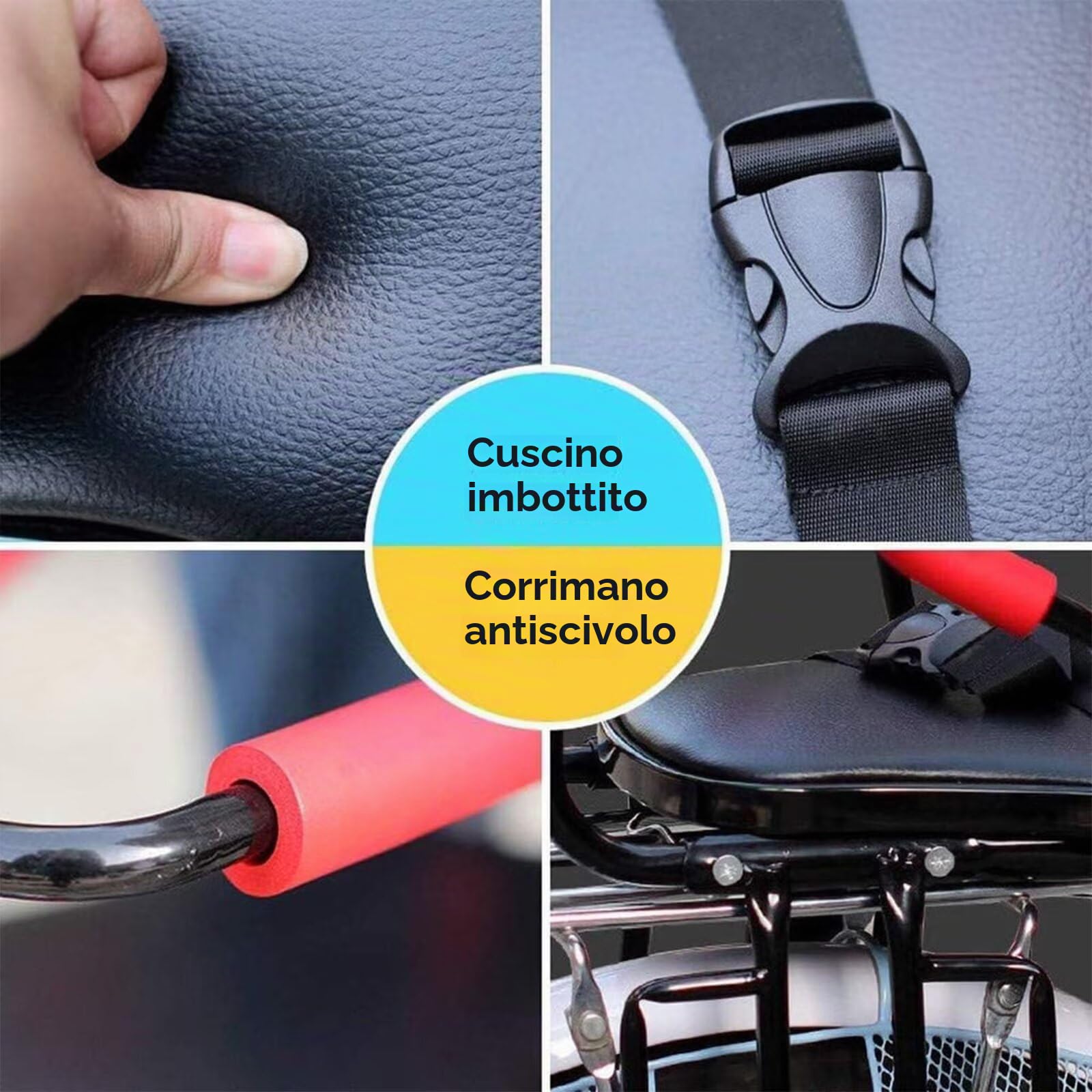 Bicicletta Electric Bike Posteriore Seggiolino Bambino Mountain Bike Bambino Seggiolino di Sicurezza con Alta Barriera