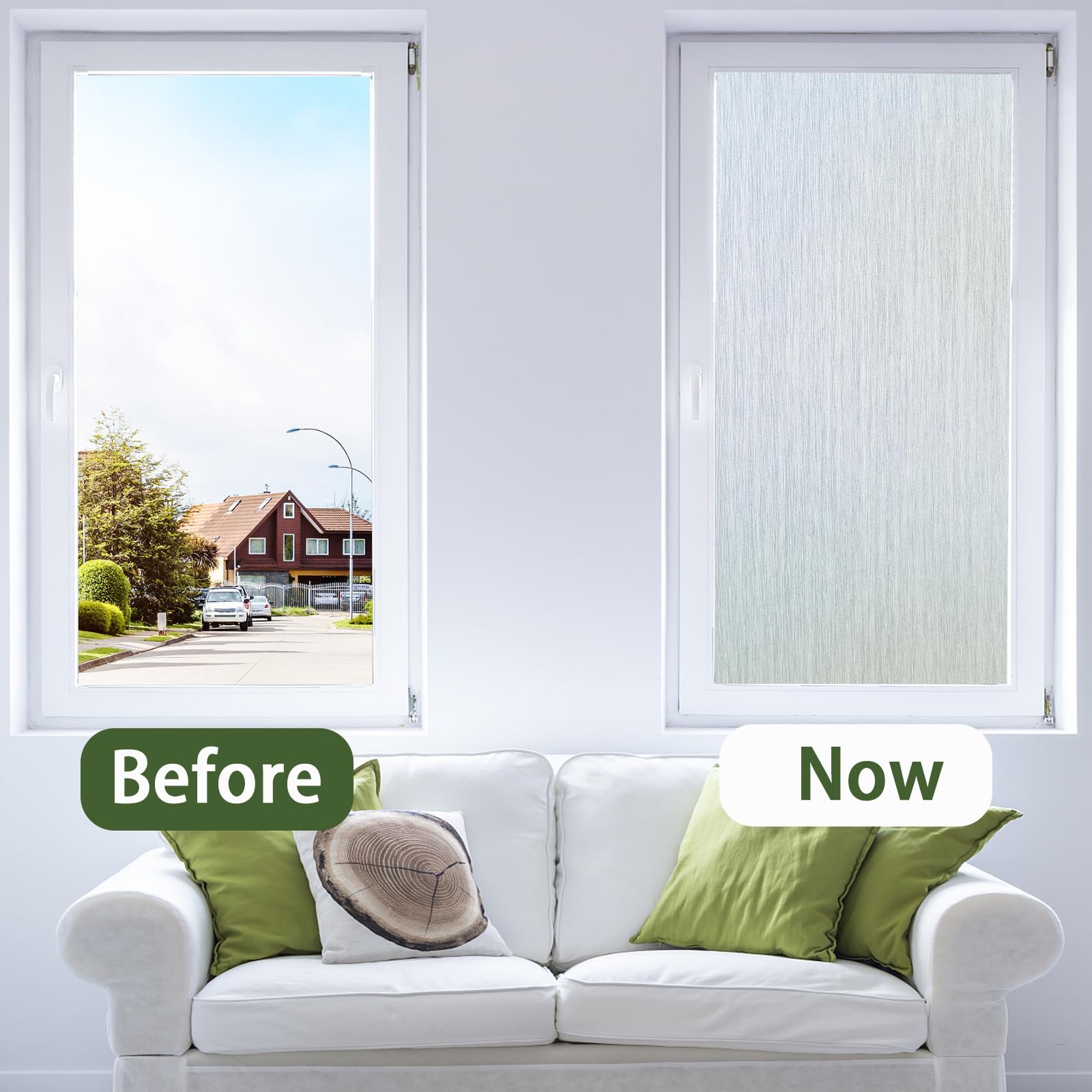 Fensterfolie Blickdicht Milchglasfolie Sichtschutzfolie 90×400cm