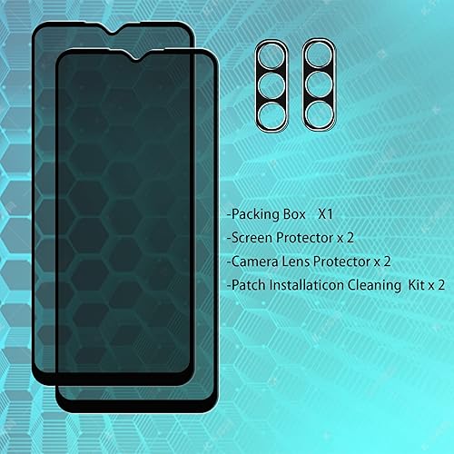 Miniatura 7 de OWMGTS Protector de pantalla de privacidad 2+2 para Samsung Galaxy A14 5G (paquete de 2) Protector de pantalla de vidrio templado privado frontal +