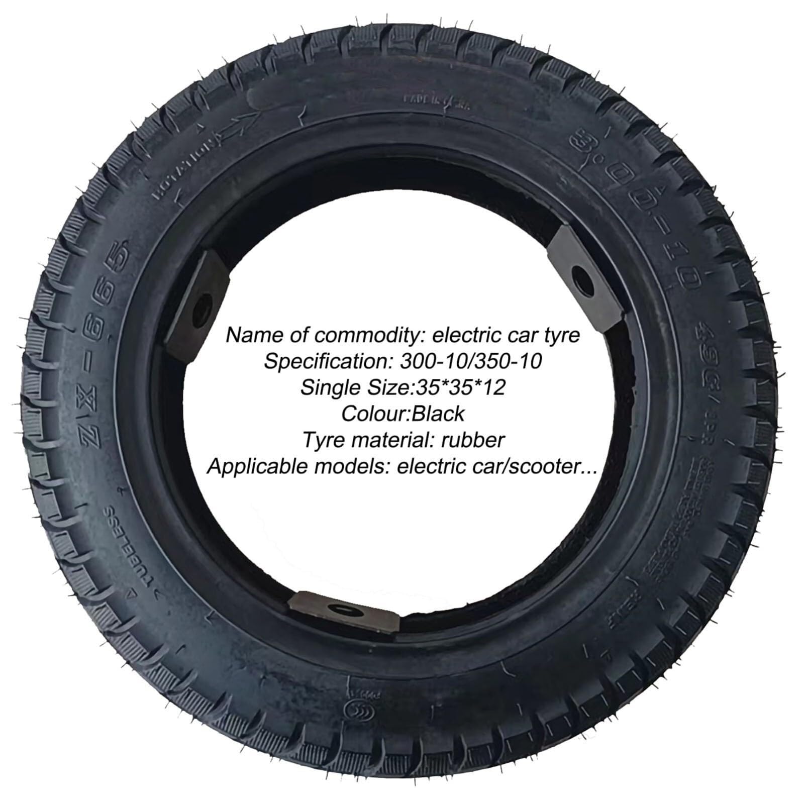 3.00-10 Opona do Skutera Tubeless Głęboki Bieżnik 3.00/10 8PR 49J 3.00 10 407lbs dla Skutera Mobilnościowego E-Bike Wózka Inwalidzkiego