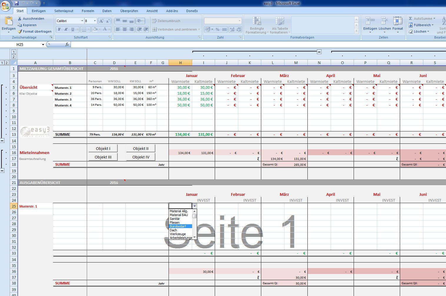 NEU 2022/2023, PRIXUS - Easy3 - Betriebskostenabrechnung / Nebenkostenabrechnung, Kompatibel mit MICROSOFT Excel. Geld zurück für alle Jahre!