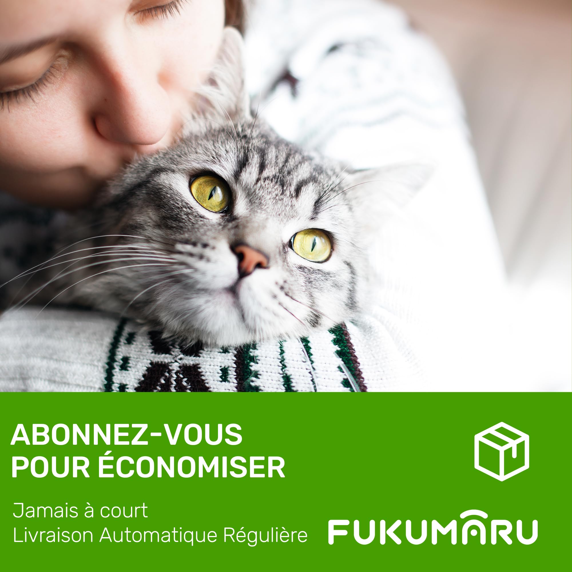 FUKUMARU Litière pour Chats en Tofu 10,8 kg, Litière Agglomérante, Contrôle des Odeurs avec Parfum de Thé Vert, sans Poussière et Facile à Agglomérer, Jetable dans Les Toilettes