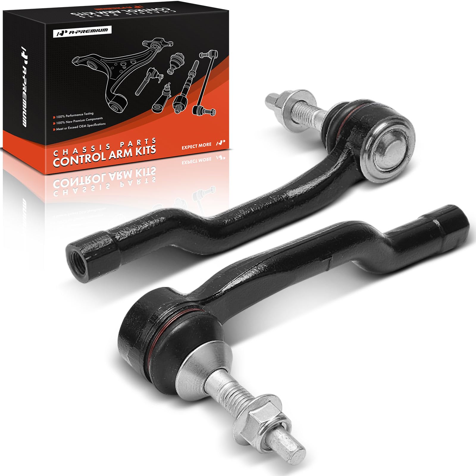 A-Premium 2 x Front Outer Tie Rod Ends, Compatible with Ford
