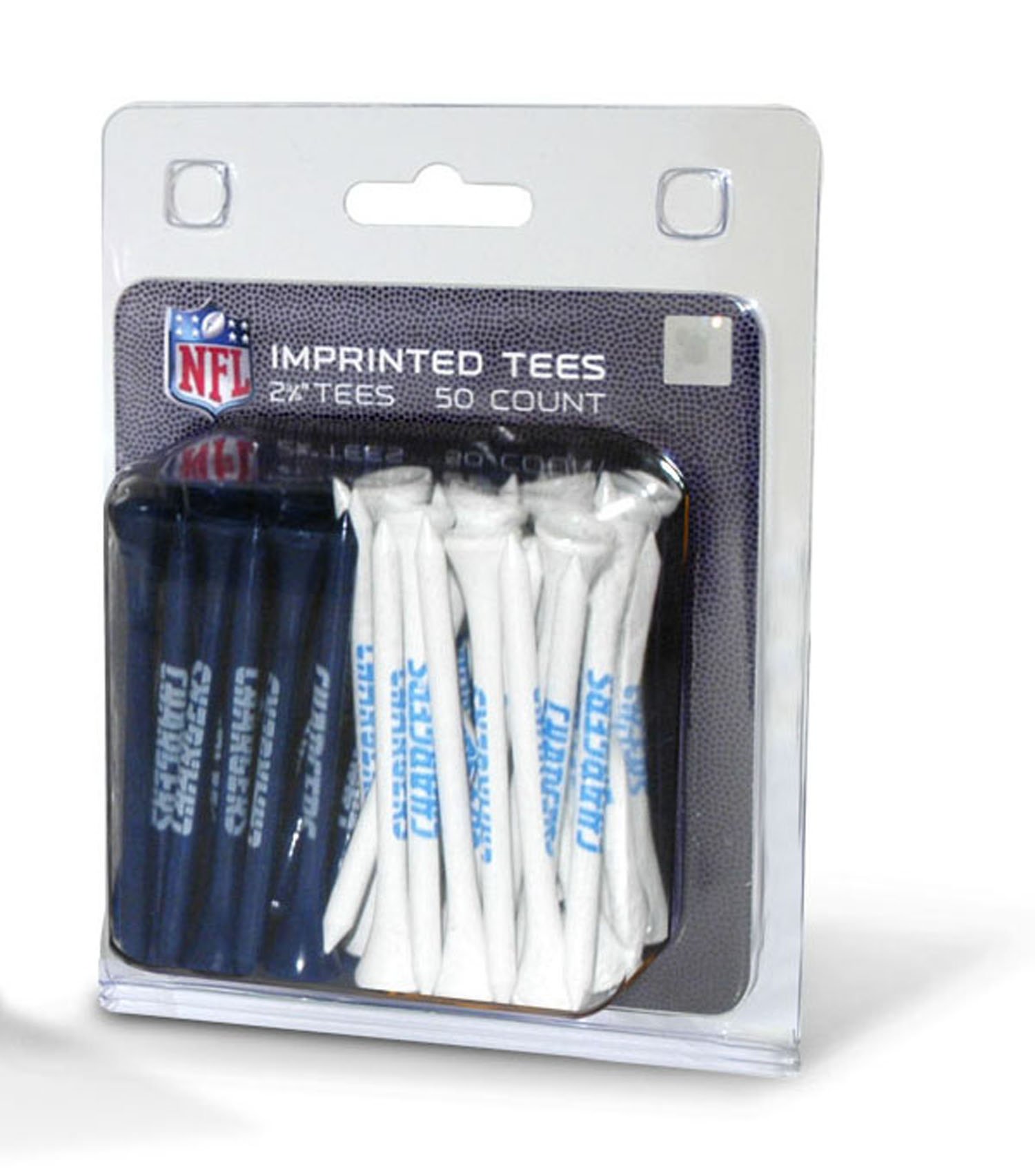 Team Golf NFL 2-3/4" Golf Tees, 50 Pack, Regulation Size, Multi Team Colors