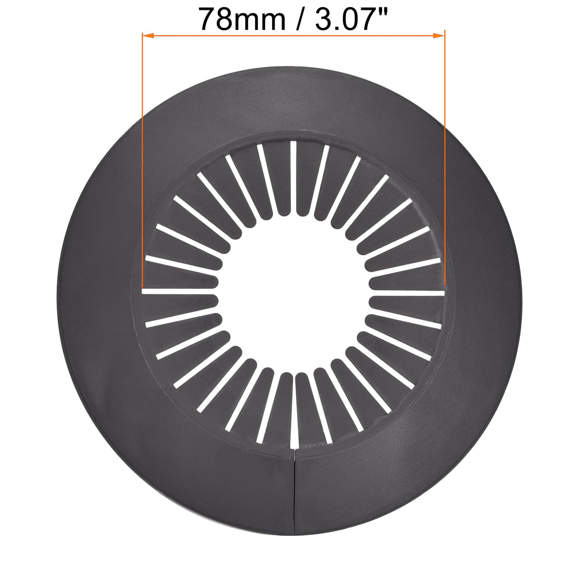 TOP-VIGOR 8pcs 60mm-74mm Pipe Cover Decoration, PP Plastic Escutcheon Pipe Collar for Water Pipe Drain Line - Image 3