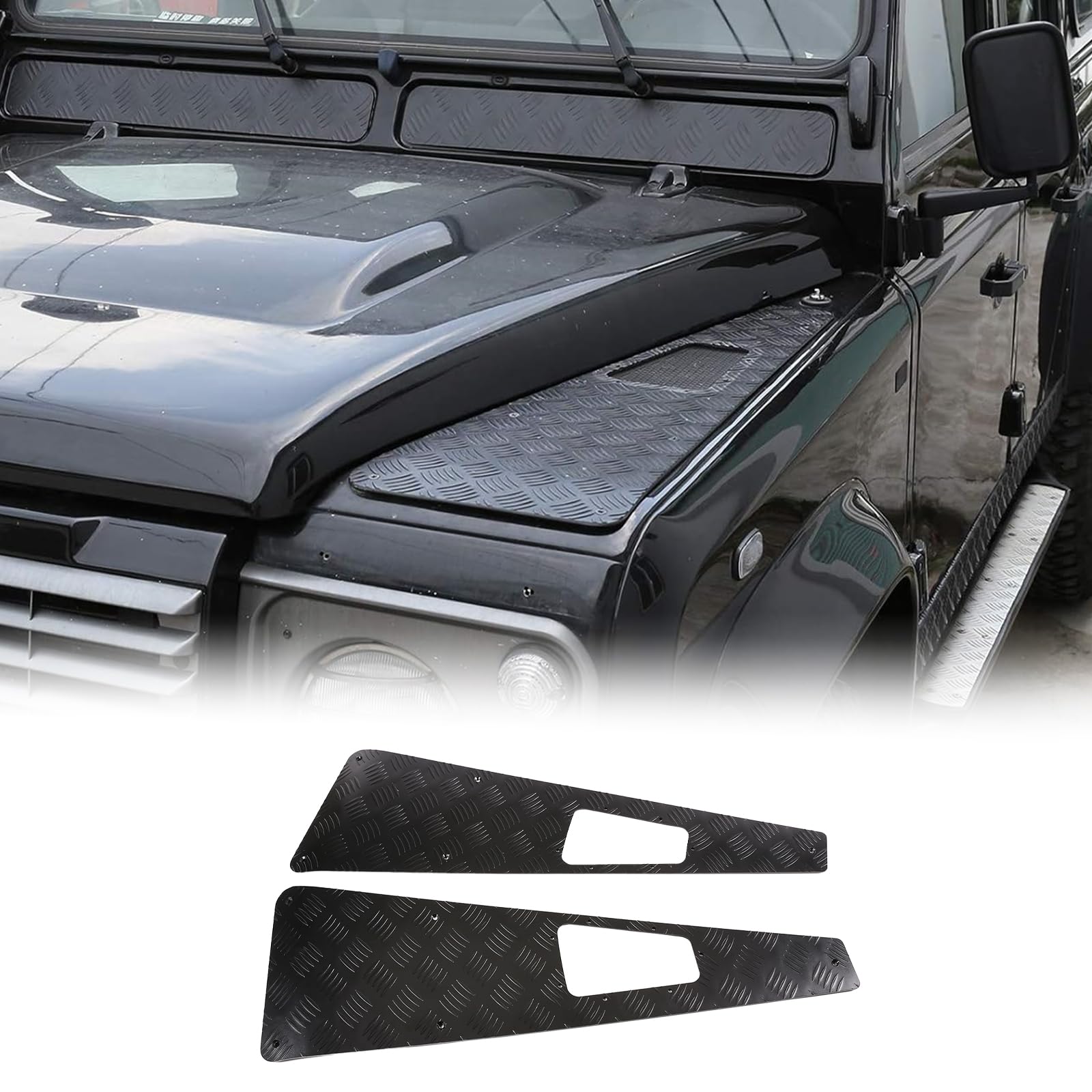 Protection de capot moteur pour véhicules Convient pour Land Rover Defender 2004-2018, protection de capot pour Land Rover Defender accessoires, accessoires de garniture extérieure pour véhicules