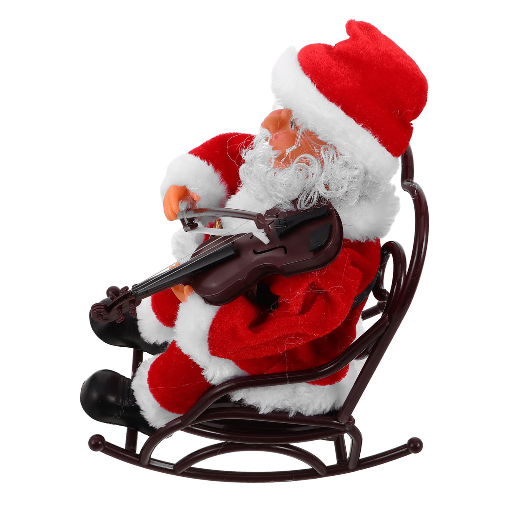 SUPVOX Juguete de Papá Noel Eléctrico con Música para Fiestas Navideñas Figura Decorativa de Papá Noel con Instrumento Musical para Repisa de Mesa