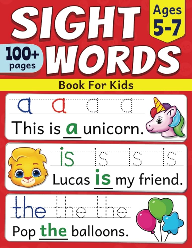 Sight Words Book For Kids: Quickly Learn First 100 Most Common Sight Words For Kindergarten, 1st sight-words-book-for-kids-quickly-learn-first-100-most-common-sight-words-for-kindergarten-1st